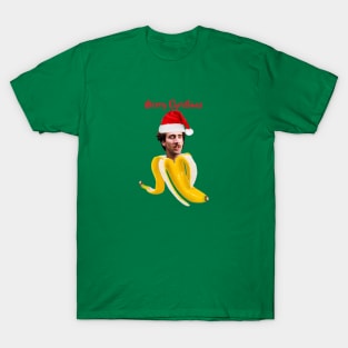 Christmas  Nicholas cage in a  banana T-Shirt